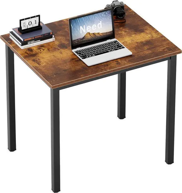 Main image of Need Small Computer Desk for Home&Office- 31.5'' Length Small Writing Desk Gaming Desk Students Laptop Use, Rustic Brown Desktop & Black Frame AC3FB(8060)