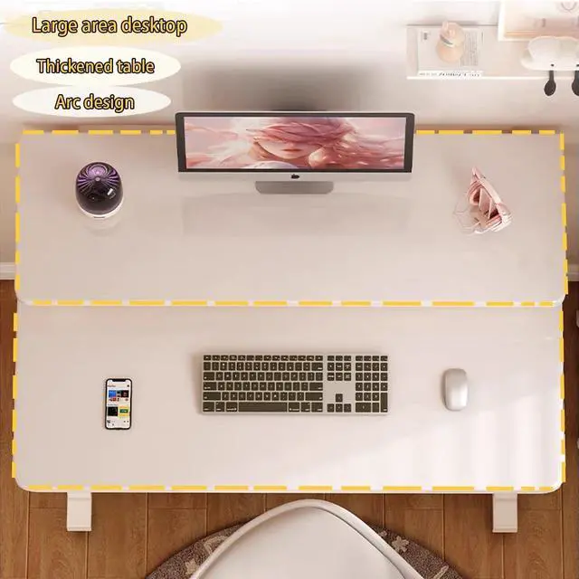 Alt view image 4 of 6 - 31.5 Inch Home Office Desk for Small Space,Rolling Computer Desk with Wheels,Student Study Table for Bedroom.