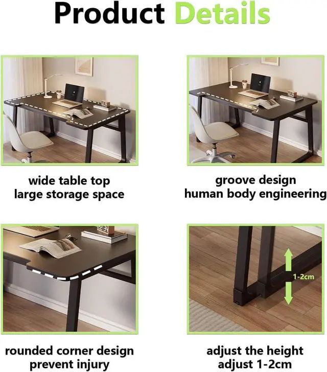 Alt view image 3 of 5 - Small Office Home Desk,Modern Computer Desk for Small Spaces,Bedroom,Minimalist European Style.