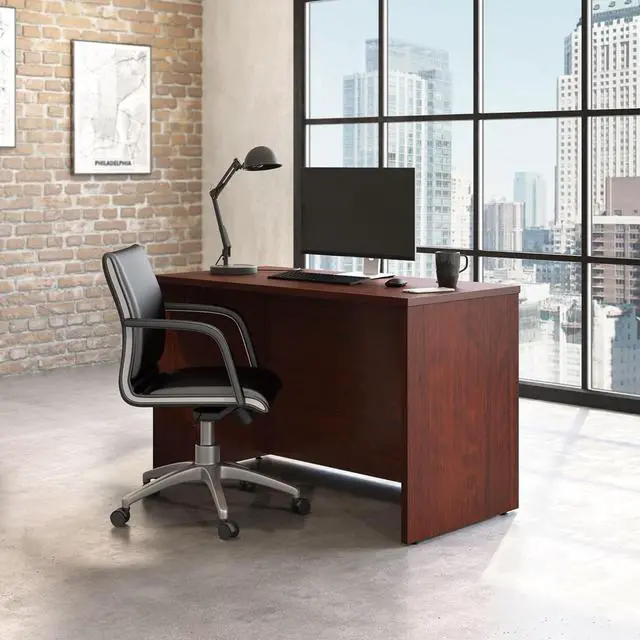 Alt view image 2 of 7 - Sauder Affirm 48x24 Desk Shell/Credenza/Return, Classic Cherry Finish