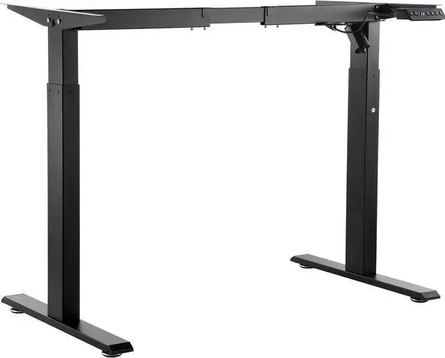 Main image of VEVOR Standing Desk Frame, Adjustable 27.6-46.1 inch Height & 35.4-53.2 inch Length Electric Stand Up Computer Desk Legs, Ergonomic DIY Workstation Base for Home and Office (Black Frame Only)