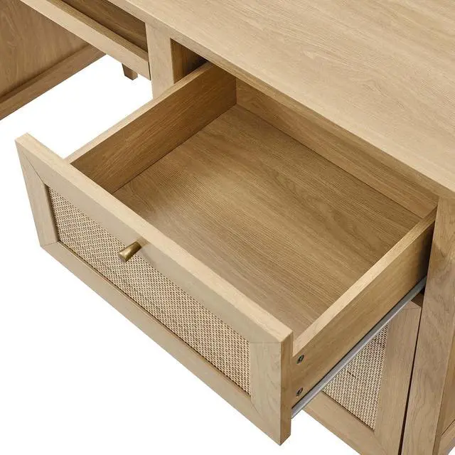 Alt view image 7 of 7 - Modway Soma Desk, Oak, 63"