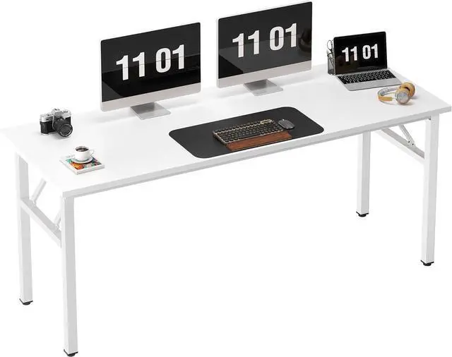 Main image of Need Computer Desk Office Desk 62 inches Folding Table with BIFMA Certification Computer Table Workstation, White AC5DW-157