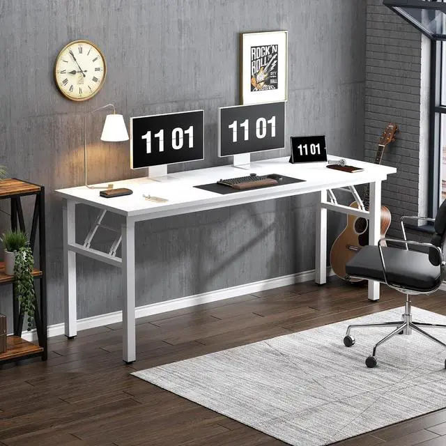 Alt view image 7 of 7 - Need Computer Desk Office Desk 62 inches Folding Table with BIFMA Certification Computer Table Workstation, White AC5DW-157