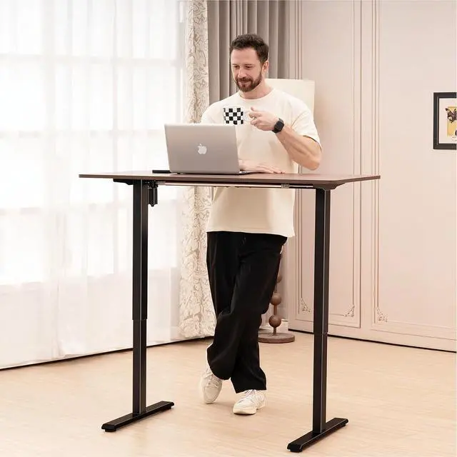 Alt view image 2 of 6 - Electric Standing Desk Frame with Memory Height Settings, 225 lbs Weight Capacity, Adjustable Desk Frame for Home and Office WorkstationBlack