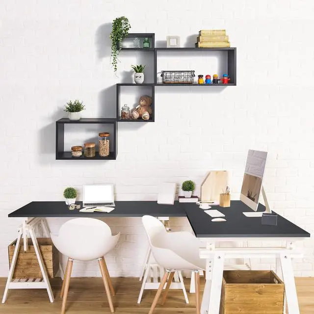 Alt view image 2 of 7 - Kaboon 36x24 inches Tabletop, Solid One-Piece Desktop for Sit Stand Desk, Double Desks, L Desk DIY,Wood Countertop Home or Commercial Use,1 inch Thick, Solid Black