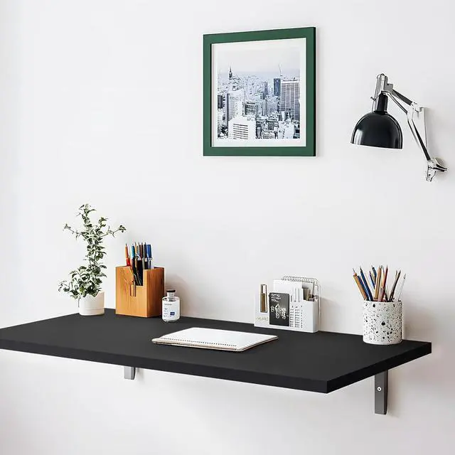 Alt view image 7 of 7 - Kaboon 36x24 inches Tabletop, Solid One-Piece Desktop for Sit Stand Desk, Double Desks, L Desk DIY,Wood Countertop Home or Commercial Use,1 inch Thick, Solid Black