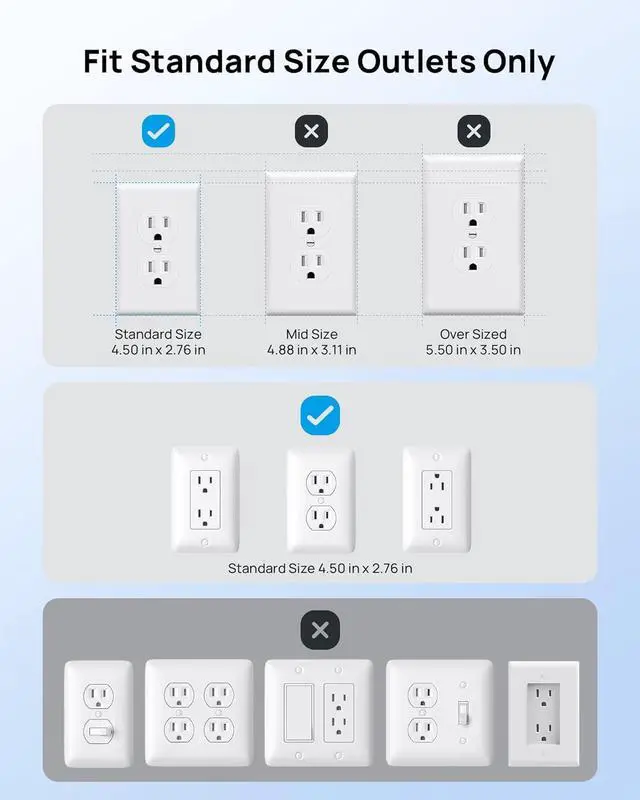 Alt view image 2 of 7 - TROND Flat Plug Power Strip with Outlet Cover - 10ft Extension Cord with Multiple Outlets and 4 USB Ports, Mountable Surge Protector Outlet Concealer, Kitchen Home Improvement for Hide Messy, White