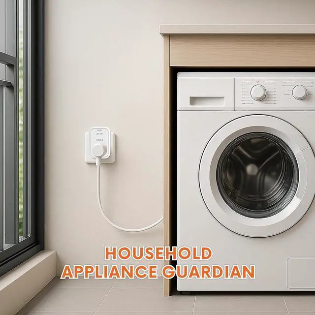 Alt view image 3 of 7 - BXST 220V Surge Protector Electronic Voltage Protector for Home Appliance Surge Protector for Refrigerators One Outlet Plug 20A,4400W, White