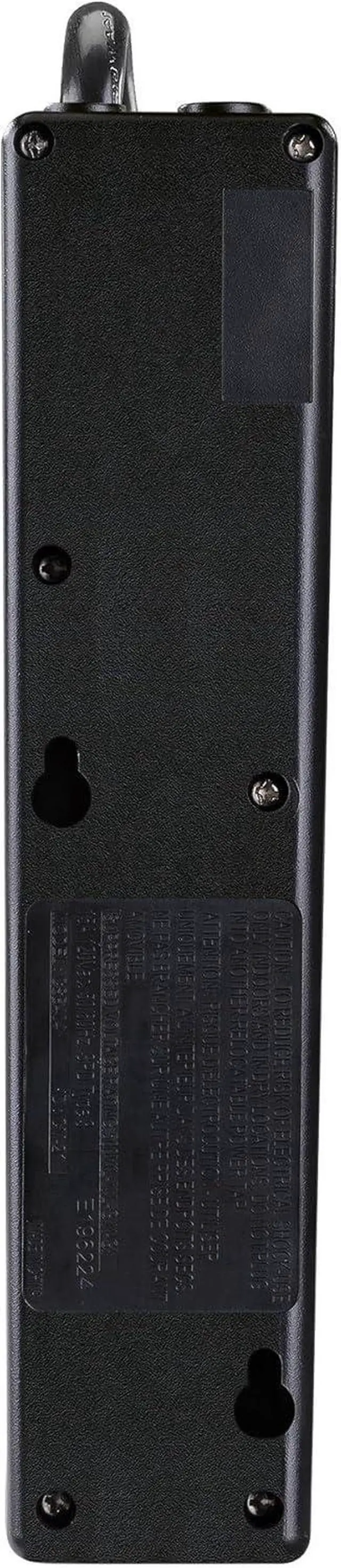 Alt view image 4 of 7 - CyberPower CSB404 Essential Surge Protector, 450J/125V, 4 Outlets, 4ft Power Cord, Black