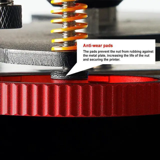 Alt view image 3 of 6 - 5Aplusreprap Ender-3 Bed Leveling Kit Upgrade: with Ender 3 Springs and Clips for Creatlty Ender 3 Pro, Ender 5/Ender 5 Plus/Pro, CR-10, CR10S/CR 10S Pro 3D Printers, Easy to Install and Level