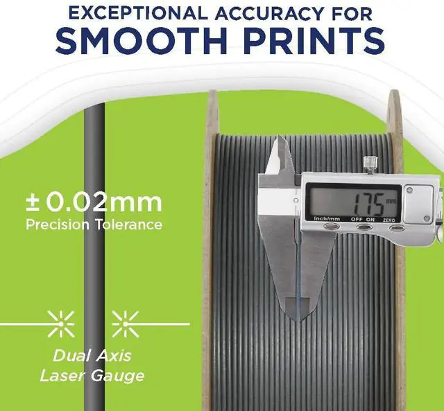 Alt view image 6 of 7 - Polymaker Matte PLA Filament Charcoal Black 1.75mm 1kg 3D Printing Filament, PolyTerra 3D Printer PLA Filament