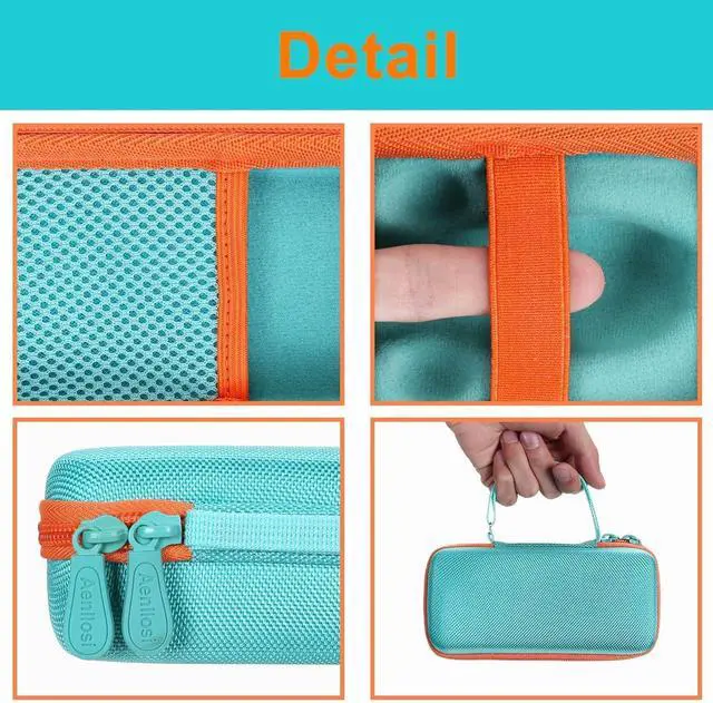 Alt view image 3 of 7 - Aenllosi Storage Case Compatible with 3Doodler Start+ Essentials (2024) 3D Pen,Holders for 3D Printing Filament Refill Pack and USB Cable(Only Case,Mint)