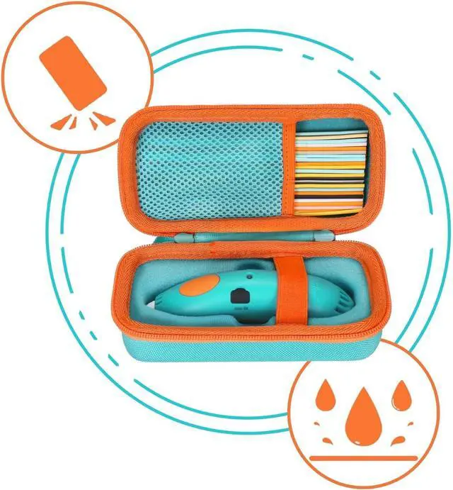 Alt view image 4 of 7 - Aenllosi Storage Case Compatible with 3Doodler Start+ Essentials (2024) 3D Pen,Holders for 3D Printing Filament Refill Pack and USB Cable(Only Case,Mint)