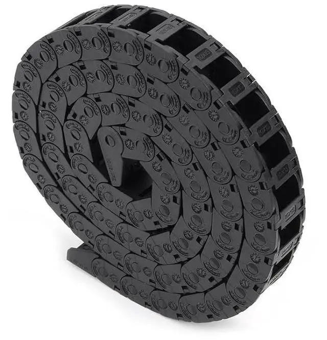 Main image of FYSETC Drag Chain Cable Carrier 10x15mm - 39.3 inch R18 Black Plastic Flat Cable Chain: Small Radius Wire Chain Open Type with Extra 1 Pair End Connectors for CNC Router Mill 3D Printer DIY Part