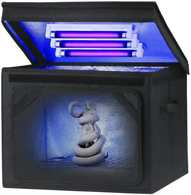 Main image of Resin Curing Light Lamp for 3D Printer Large Size Cure Light Box for Machine 3D Printer Led Light 365nm Solidify Photosensitive Resin, 36L/9.5gal, 6w Bulb x3