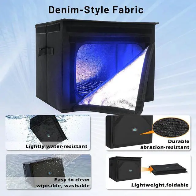 Alt view image 4 of 7 - Resin Curing Light Lamp for 3D Printer Large Size Cure Light Box for Machine 3D Printer Led Light 365nm Solidify Photosensitive Resin, 36L/9.5gal, 6w Bulb x3