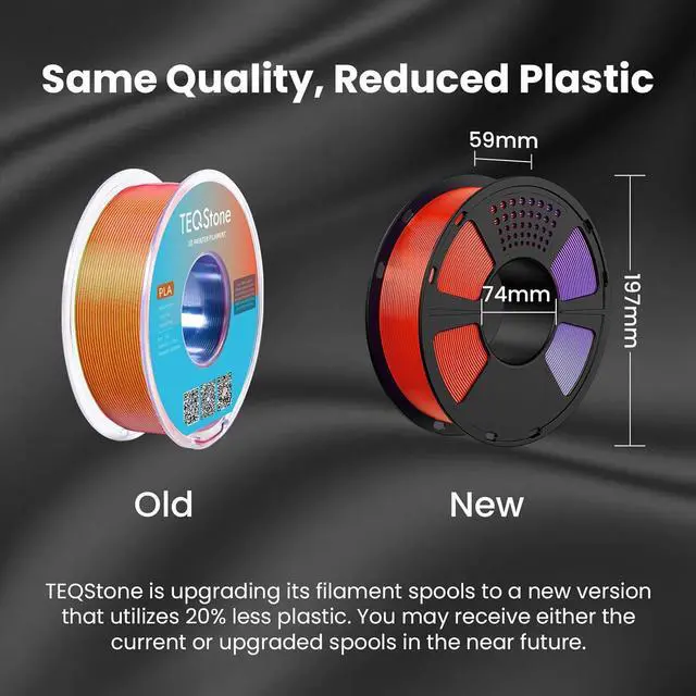 Alt view image 2 of 7 - Tri Color Silk PLA Filament 1.75mm Red Gold Black 1KG, Shiny High Gloss Finish, Seamless Color Transition, Neatly Wound, Accuracy +/-0.02mm Vacuum Packaging