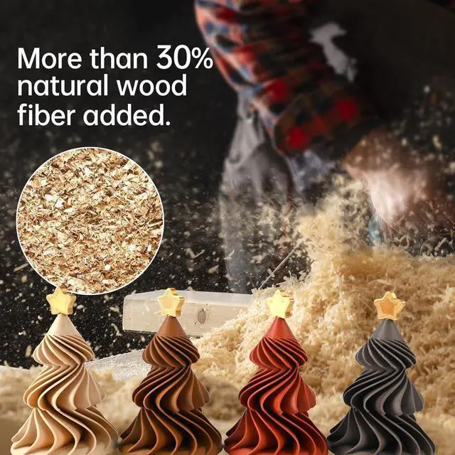 Alt view image 2 of 6 - Wood Filament 1.75 3D Printer Filament, Dimensional Accuracy +/- 0.03 mm, 1kg Spool