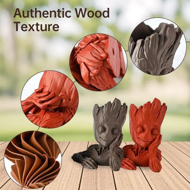 Alt view image 4 of 6 - Wood Filament 1.75 3D Printer Filament, Dimensional Accuracy +/- 0.03 mm, 1kg Spool