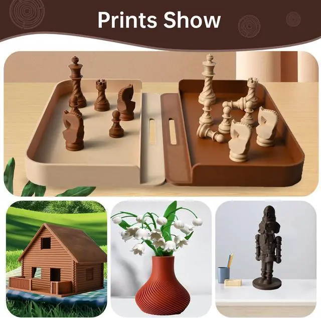 Alt view image 6 of 6 - Wood Filament 1.75 3D Printer Filament, Dimensional Accuracy +/- 0.03 mm, 1kg Spool