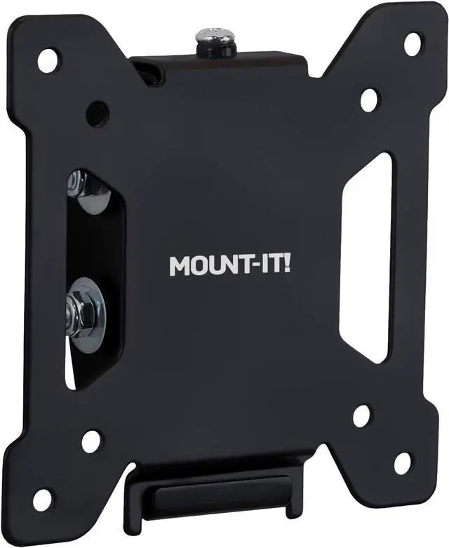 Main image of Mount-It! Tilting TV Wall Mount Bracket for Small TV and Computer Monitors, Low-Profile Design with Quick Release Function, Fits 24, 27, 30 and 32 Inch Screens Up to VESA 100, 44 Lbs Capacity, Black