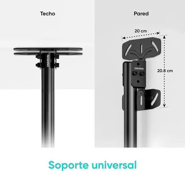 Alt view image 3 of 7 - ONKRON Ceiling TV Mount for 32-80 Inch Screen up to 150 lbs, Full Motion, Height Adjustable TV Mount for Ceiling, VESA 100x100-600x400, Drop Down Television Mount with Swivel and Tilt Black