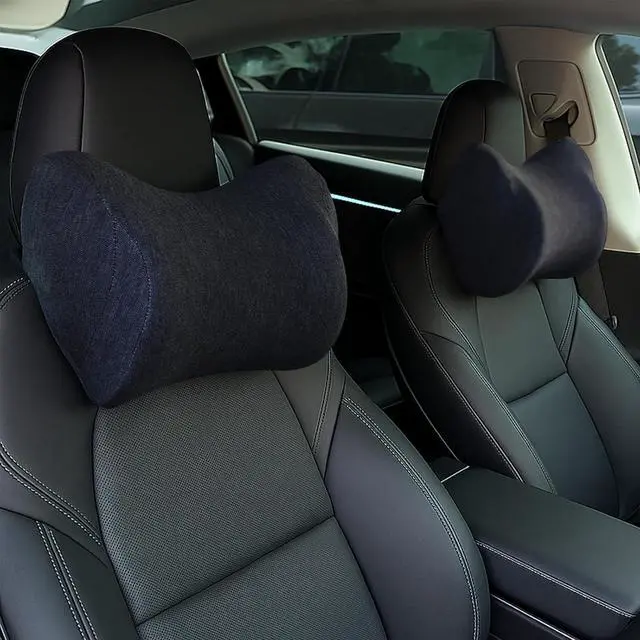 Main image of Car Neck Pillow for Driving Gaming Chair Neck Pillow with Adjustable Strap and Removable Cover, Memory Foam Headrest Pillow for Chairs, Ergonomic Design, 2 Pack