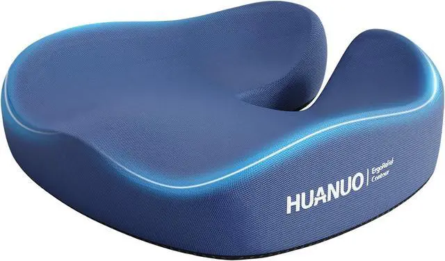 Main image of HUANUO Ergonomic Seat Cushion for Office Chair, Extra Large Car Seat Cushion, Tailbone and Back Support, Cooling Gel Enhanced, 4-Zone Pressure Relief Chair Cushions for Office, Car, Wheelchair