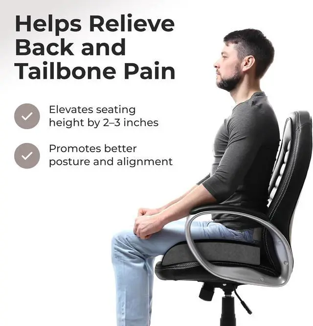 Alt view image 3 of 7 - Kölbs Extra Large Seat Cushion, Stylish Plush Velvet Cover, X-Large Memory Foam for Office Chair, Floor Pillow, Cushion Back Pain Coccyx Pain Relief, Carry Handle (Extra Large)