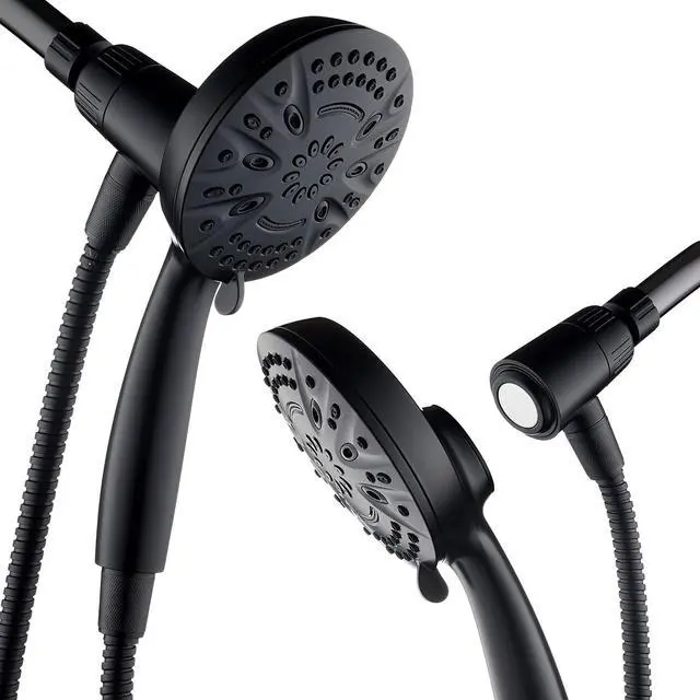 Main image of AquaDance New Magnetic Guidance Docking System - High-Pressure 8-setting Handheld Shower Head with Giant 5 inch Face, Magnetic Bracket, Extra-long 72 inch Stainless Steel Hose/Matte Black Finish