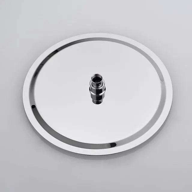 Alt view image 6 of 7 - 12 Inch Round Rainfall Shower Head, High Pressure Overhead Shower Heads, Wall Ceiling Mounted Ultra Thin Stainless Steel Shower Head, Chrome