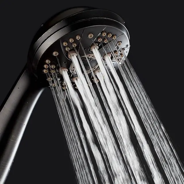 Alt view image 5 of 6 - AquaDance High Pressure 6-Setting Hand Held Shower Head with Extra-Long 6 Foot Hose & Bracket  Anti-Clog Nozzles - USA Standard Certified - Top U.S. Brand - OIL RUBBED BRONZE