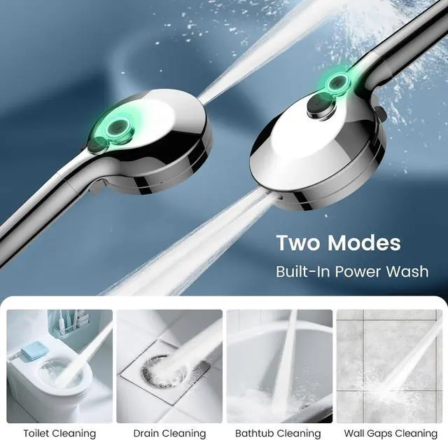 Alt view image 6 of 7 - FEELSO 11-Spray Filtered Shower Head Handheld, High Pressure Showerheads with Filters Water Pressure Adjustment for Hard Water - Reduce Dry Skin, Power Wash to Clean Tub, Tile, Pets