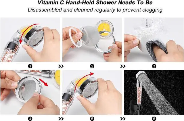 Alt view image 7 of 7 - HarJue Filter Shower Head, High Pressure 8 Inch Rainfull with Filter Combo for Hard Water, Remove Chlorine Fluoride and Harmful Substances- 1 Replaceable Filter Cartridge (Square, Chrome)