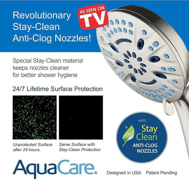 Alt view image 5 of 7 - AquaCare Magneton High-Pressure 8-mode Handheld Shower Head with Magnetic Guidance Docking System - 2 Magnetic Brackets, 5 inch Face, Hygienic Jets, 6 ft. Stainless Steel Hose - All Nickel Finish