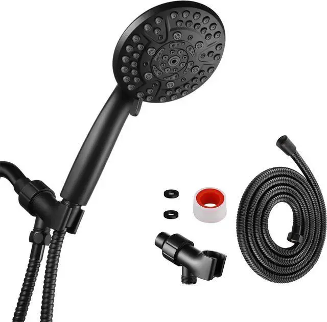 Main image of 10 Spray Shower Head with Handheld,High Pressure shower heads with Handheld Spray Combo,Hand Held Shower Head with 60 Inch Long Hose (Matte Black)