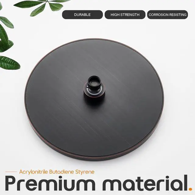 Alt view image 3 of 7 - 10-Inch Overhead Rain Shower Head High Flow Large Waterfall Shower Head 2.5 GPM with Adjustable Swivel Angle, Oil-Rubbed Bronze SH001ORB-D10