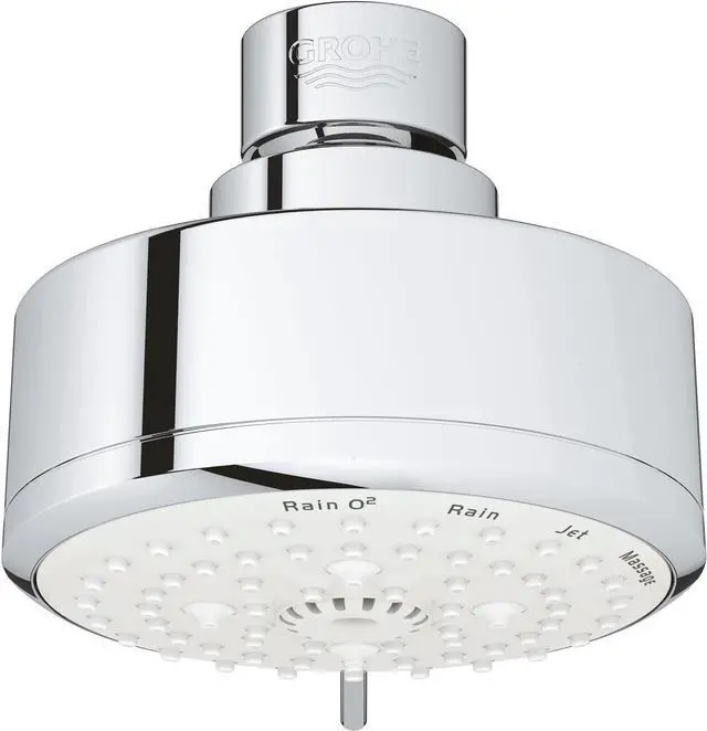 Main image of Grohe 27591001 Tempesta Cosmopolitan 100 2.5 GPM 4 Spray Shower Head, Starlight Chrome