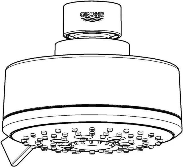 Alt view image 4 of 4 - Grohe 27591001 Tempesta Cosmopolitan 100 2.5 GPM 4 Spray Shower Head, Starlight Chrome