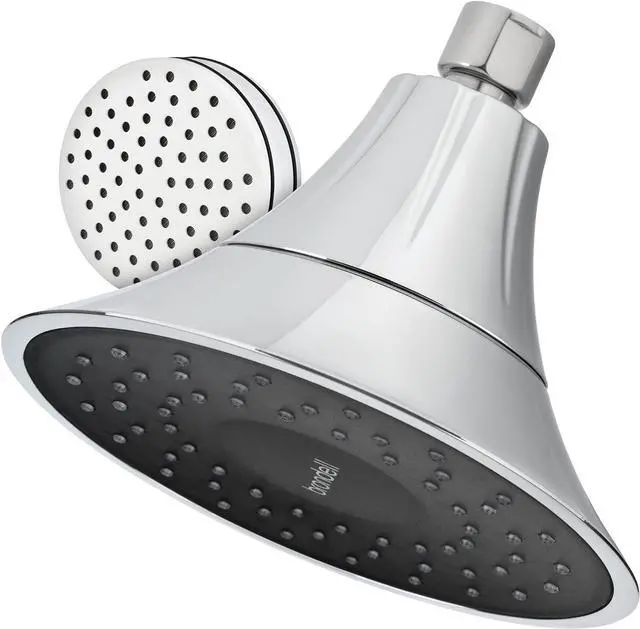 Main image of VivaSpring Filtered Shower Head FSH25-CB in Chrome Finish with Obsidian face and Wide Rain Spray | for softer skin and hair | 6 month filter FF-15 | Certified Filtration