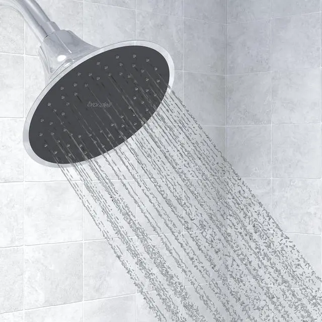 Alt view image 6 of 6 - VivaSpring Filtered Shower Head FSH25-CB in Chrome Finish with Obsidian face and Wide Rain Spray | for softer skin and hair | 6 month filter FF-15 | Certified Filtration