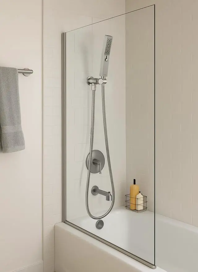 Alt view image 7 of 7 - G-Promise All Metal Handheld Shower Set with 3-Function Showerwand, included Handheld Holder to Control on/off Switch and 70 Inch Tangle-Free Stainless Steel Hose