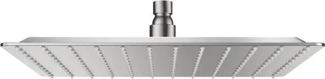 Main image of Square Rain Shower Head, Ultra-Thin Design 304 Stainless Steel Ceiling Shower Head, Modern High Pressure Waterfall Shower Head (Brushed Nickel, 12)