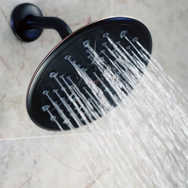 Alt view image 6 of 7 - Rainfall Shower Head Bronze Finish - 9 Inch Large Overhead Rain Showerhead With High Flow Big Waterfall & Luxury Rainshower Heads, 2.5 GPM - Oil-Rubbed Bronze