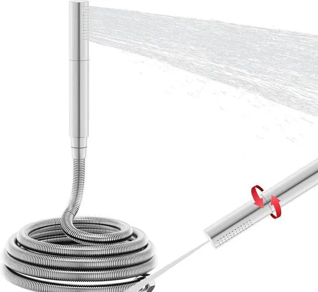 Main image of AYIVG Chrome Finish Round Brass 2 In 1 Function High Pressure Handheld Shower Head Sprayer Hand Shower Wand with 59 Inch Hose For Bathroom Shower System