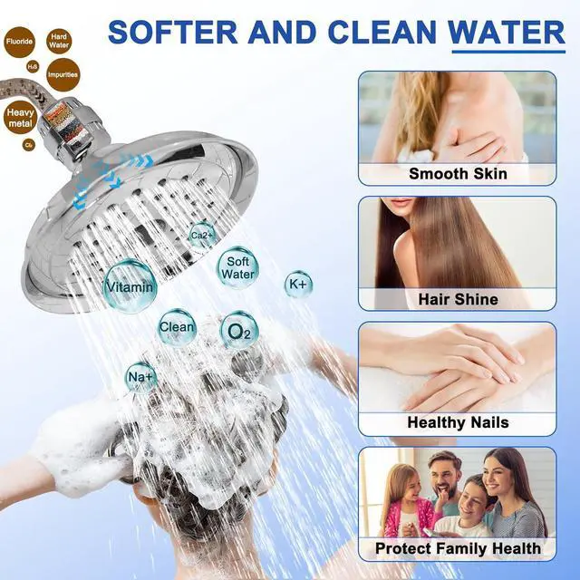 Alt view image 5 of 7 - 4 Pack 15 Stage Shower Filter Replacement Cartridge Filter with Vitamin C Shower Head Replacement for Hard Water by Cenipar