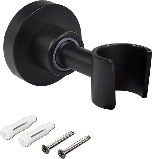 Main image of PHASAT Shower Head Holder Wall Mount SUS304 Stainless Steel Shower Wand Holder,Adjustable Handheld Shower Head Bracket Holder Matte Black,A13021B