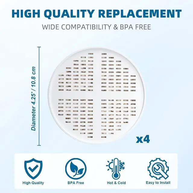 Alt view image 5 of 6 - Vitamin C + Vitamin E + Vitamin A Shower Filter Replacement Cartridge for Aquahomegroup Shower Head Filter - 4 Packs