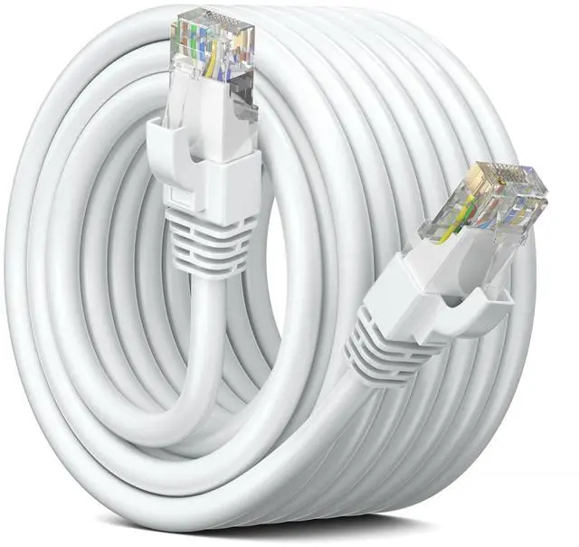 Main image of Maximm Cat 6 Ethernet Cable 50 Ft,Cat6 Cable, LAN Cable, Internet Cable, Patch Cable and Network Cable - UTP (White) 50 Feet ethernet Cord